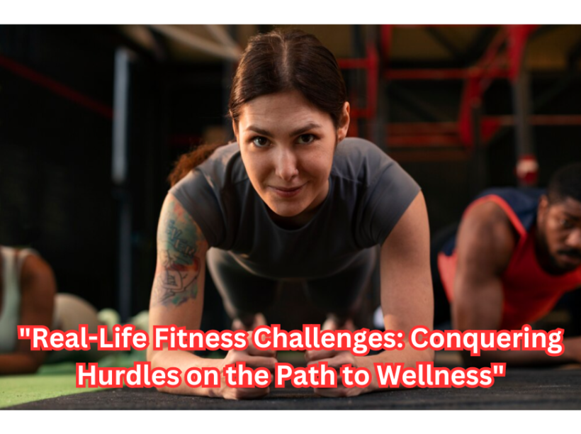 "Image illustrating triumph over real-life fitness challenges, showcasing individuals conquering hurdles on their path to wellness."