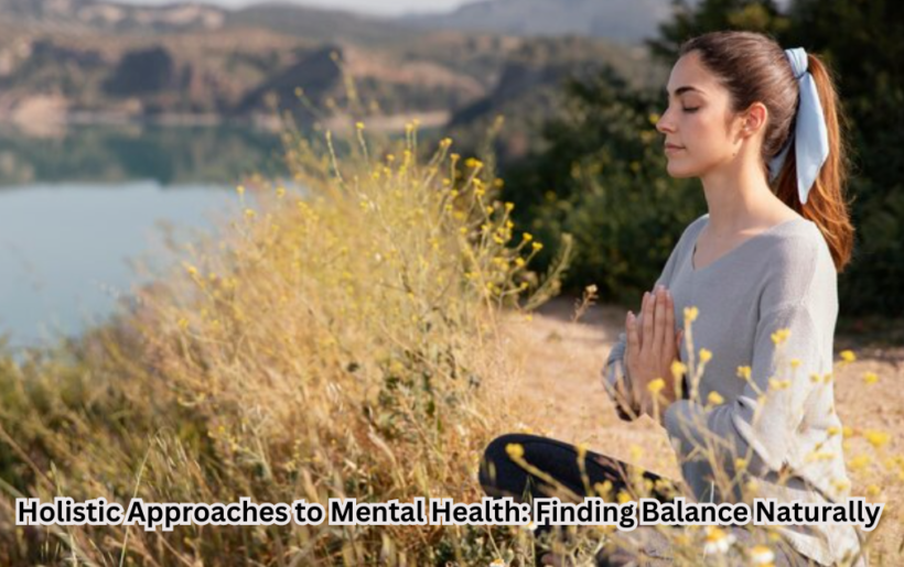 "Woman practicing mindfulness in a serene setting."